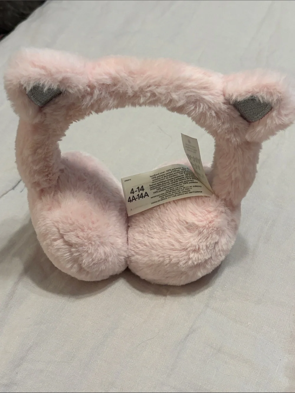 Carter’s Kid’s Pink Faux Fur Cat Ear Earmuffs 4-14 kitty costume